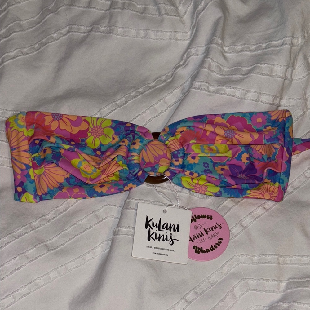 Kulani Kinis Bandeau Top Size S Bermuda Bloom